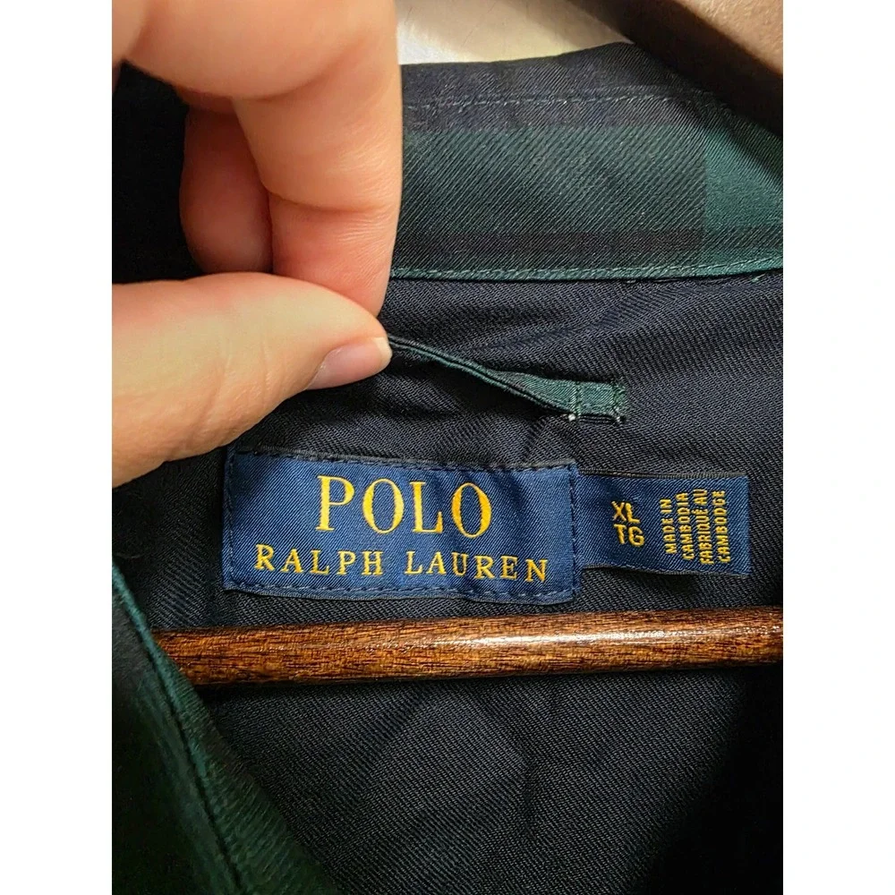 Polo Ralph Lauren Mens Blackwatch Plaid Harrington Jacket XL Zip Bomber Logo